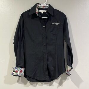 Ed hardy long sleeve button up